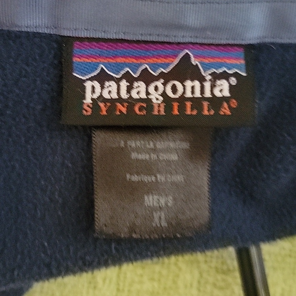 MEN'S PATAGONIA FULL ZIP NAVY FLEECE (sz - xl) - Picture 4 of 4
